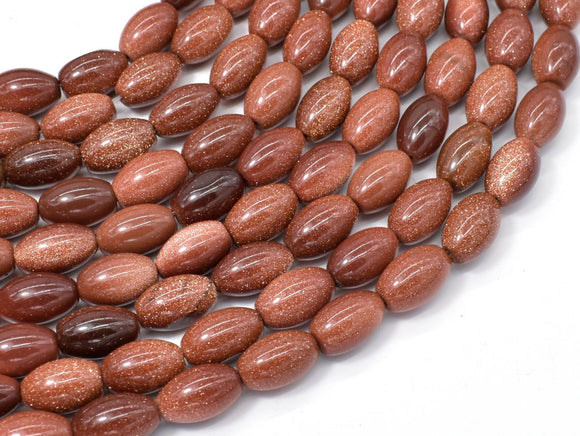 Goldstone Beads, 8x12mm Rice Beads-Gems:Assorted Shape-BeadDirect