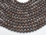 Brown Snowflake Obsidian Beads, Round, 8mm-BeadDirect