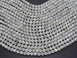 White Rainbow Moonstone, 6mm (6.5mm), Faceted Round-BeadDirect