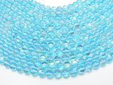 Mystic Aura Quartz-Aqua Blue, 8mm (8.5mm)-Gems: Round & Faceted-BeadDirect