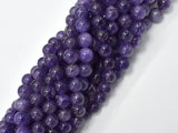Amethyst Beads, Round, 8mm (8.5mm), 15.5 Inch-BeadDirect
