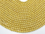Lava-Gold Plated, 6mm (6.7mm) Round-Gems: Round & Faceted-BeadDirect