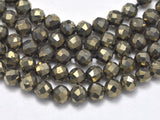 Pyrite Beads, 3mm Micro Faceted Round-Gems: Round & Faceted-BeadDirect