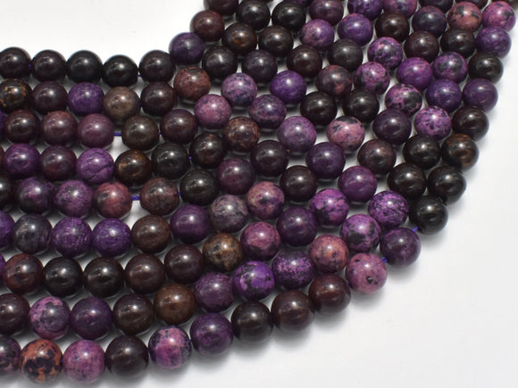 Sugilite Jasper, 8mm Round Beads, 15 Inch-BeadDirect