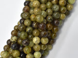 Green Garnet Beads, 8mm Round Beads-BeadDirect