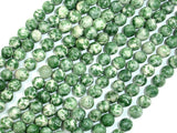Green Spot Jasper Beads, Round, 6mm-Gems: Round & Faceted-BeadDirect