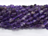 Amethyst, 6x8mm Nugget Beads, 16 Inch-BeadDirect