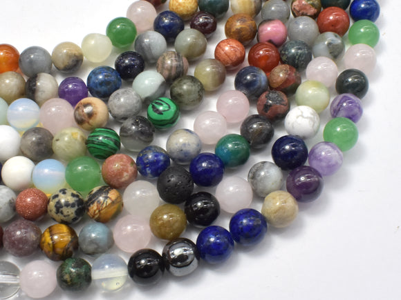 Mixed Stone, 8mm (8.5mm) Round Beads-Gems: Round & Faceted-BeadDirect