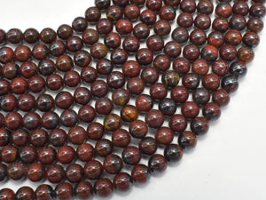 Red Tiger Iron Beads, 6mm Round Beads-BeadDirect