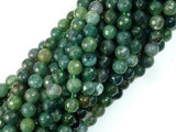 Moss Agate Beads, 6mm Faceted Round Beads, 15 Inch-Gems: Round & Faceted-BeadDirect