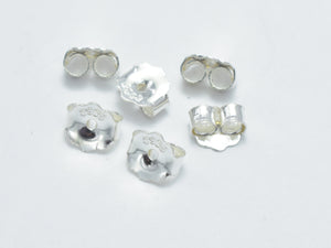 20pcs 925 Sterling Silver Ear Nuts, Butterfly Backings-Metal Findings & Charms-BeadDirect