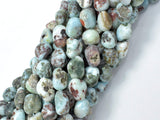 Larimar, Approx 6x8mm Nugget Beads, 16 Inch-Gems: Nugget,Chips,Drop-BeadDirect