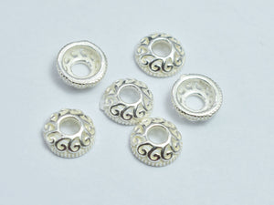10pcs 925 Sterling Silver Bead Caps, 6x2.1mm-BeadDirect