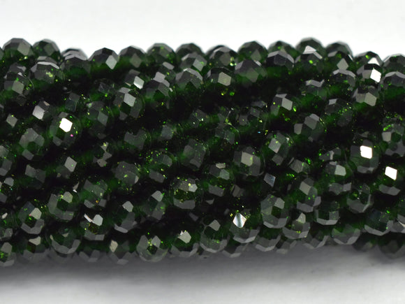 Green Goldstone 3.2mm Micro Faceted Round-BeadDirect