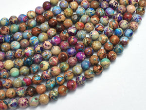 Impression Jasper-Red & Purple 6mm Round-BeadDirect