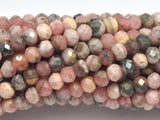 Rhodochrosite Beads, 2x3mm Micro Faceted Rondelle-Gems:Assorted Shape-BeadDirect