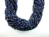 Sodalite Beads, 4mm Faceted Round Beads-Gems: Round & Faceted-BeadDirect