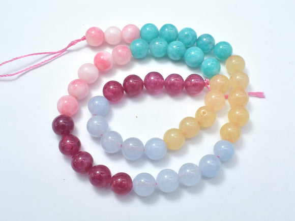 Jade Beads-5 color, 8mm (8.3mm) Round Beads-Gems: Round & Faceted-BeadDirect