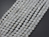 White Jade Beads, Round, 6mm (6.4mm), 15 Inch-BeadDirect