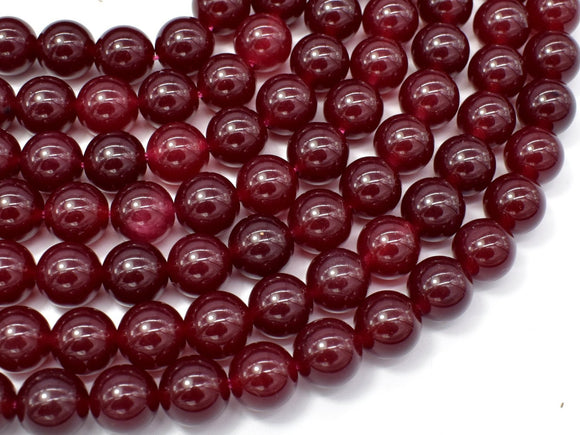 Jade Beads-Ruby, 10mm Round Beads-Gems: Round & Faceted-BeadDirect