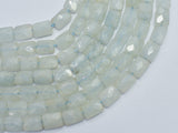 Aquamarine 8x10mm Faceted Rectangle-BeadDirect