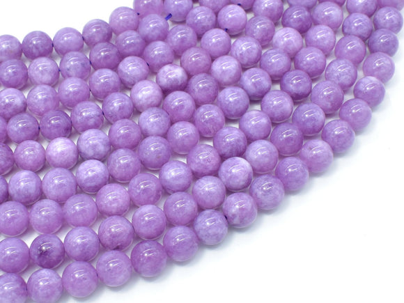 Malaysia Jade Beads- Lilac, 8mm (8.4mm) Round-Gems: Round & Faceted-BeadDirect