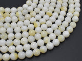 Mother of Pearl Beads, MOP, Creamy White, 8mm (8.3mm) Round-Gems: Round & Faceted-BeadDirect