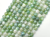 Mystic Coated Fire Agate- Green, 6mm Faceted-BeadDirect
