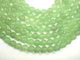 Matte Green Dyed Jade Beads, 10mm Faceted Round Beads-Gems: Round & Faceted-BeadDirect
