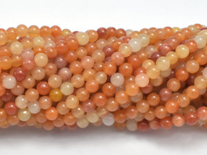 Red Aventurine Beads, Round, 4mm-Gems: Round & Faceted-BeadDirect