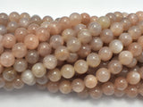 Mixed Moonstone Sunstone-Gray, Peach, 8mm Round-Gems: Round & Faceted-BeadDirect