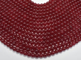 Jade Beads-Red, 6mm (6.3mm) Round Beads-Gems: Round & Faceted-BeadDirect