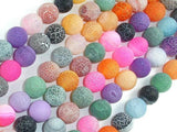 Frosted Matte Agate - Multi Color, 10 mm Round Beads-Agate: Round & Faceted-BeadDirect