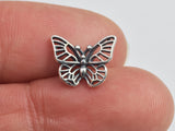 2pcs (1pair) 925 Sterling Silver Butterfly Earring Stud Post, 11.8x9.2mm Butterfly-BeadDirect