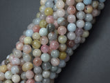 Beryl Beads, Morganite, Aquamarine, Heliodor, 6mm Round-Gems: Round & Faceted-BeadDirect