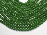 Jade Beads-Green, 8mm (8.3mm) Round Beads-BeadDirect