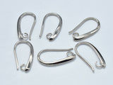 10pcs Earing Hooks, Fishhook, Silver Plated, 10x20mm, Hole 2mm-Metal Findings & Charms-BeadDirect