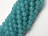 Jade Beads, Teal, 8mm Round Beads-Gems: Round & Faceted-BeadDirect