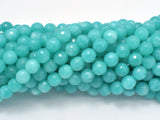 Teal Jade Beads, 7.8mm Faceted Round-Gems: Round & Faceted-BeadDirect