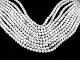 White Howlite Beads, 8mm(8.5mm) Round Beads, 15 Inch-Gems: Round & Faceted-BeadDirect
