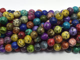 Sesame Jasper-Multi Color 8mm Round Beads, 15 Inch-BeadDirect