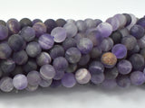 Matte Amethyst Beads, 8mm Round Beads-Gems: Round & Faceted-BeadDirect