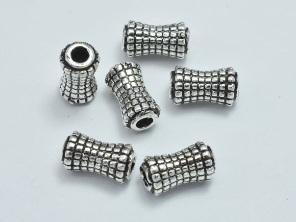 2pcs 925 Sterling Silver Beads-Antique Silver, 5x8.8mm, Bamboo Tube Beads, Big Hole Beads, Spacer Beads-BeadDirect