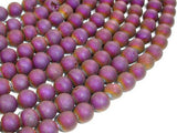 Druzy Agate Beads, Purple Geode Beads, 8mm (8.5 mm) Round Beads-Agate: Round & Faceted-BeadDirect