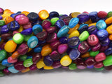 Mother of Pearl Beads, MOP, Multi Color 6-9mm Nugget-BeadDirect