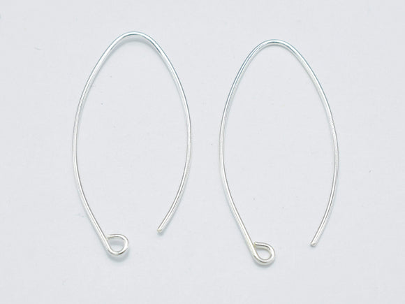 4pcs 925 Sterling Silver Arc Earwire, 20gauge Earring Hook-Metal Findings & Charms-BeadDirect