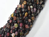 Watermelon Tourmaline, 6x8mm Nugget Beads, 15.5 Inch-BeadDirect