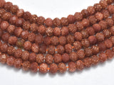 Goldstone Beads, 2x2.9mm Micro Faceted Rondelle-Gems:Assorted Shape-BeadDirect