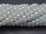 Mystic Coated Agate-White, 6mm Faceted Round-Agate: Round & Faceted-BeadDirect