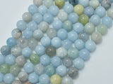 Genuine Aquamarine Beads, 8mm Round Beads-Gems: Round & Faceted-BeadDirect